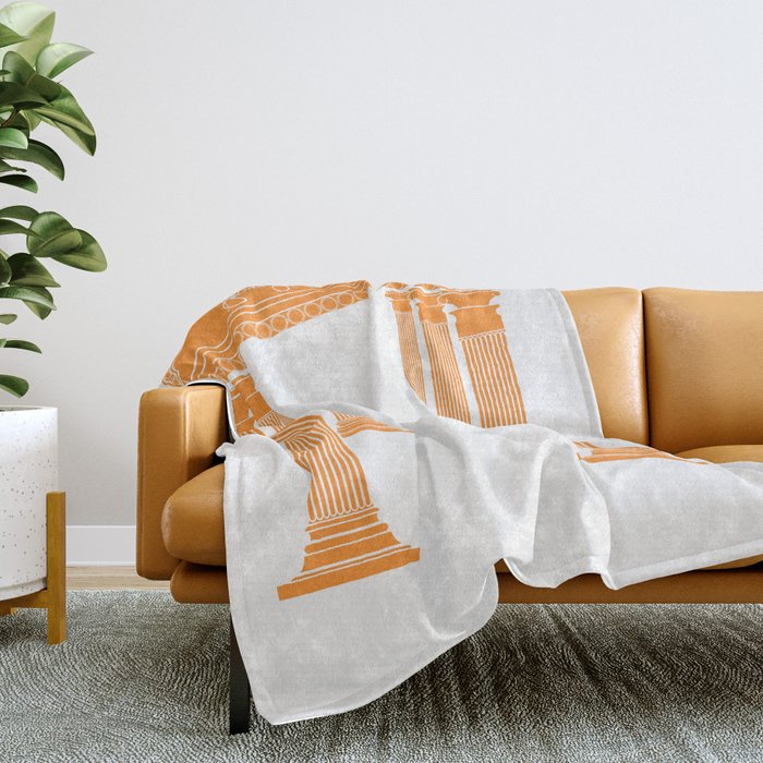 Hermes orange 2025 throw