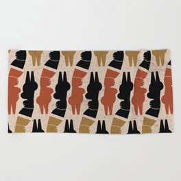 Funky Female Pattern Beach Towel