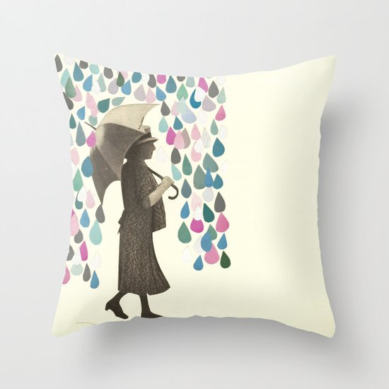 Rain Dance Throw Pillow