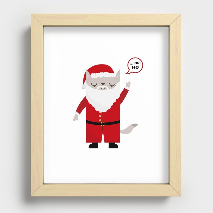 Santa Claws Recessed Framed Print