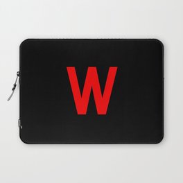 LETTER w (RED-BLACK) Laptop Sleeve