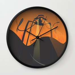 the war of the eyes Wall Clock