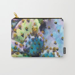 Rainbow Succulents Carry-All Pouch | Rainbow, Surreal, Succulents, Illustration, Painting, Cactus, Abstract, Flora, Plants, Nature 