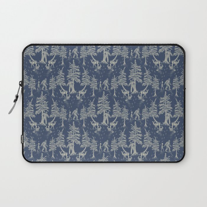 Navy Blue Bigfoot & Friends Laptop Sleeve