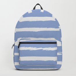 Irregular Hand Painted Stripes Light Blue Backpack