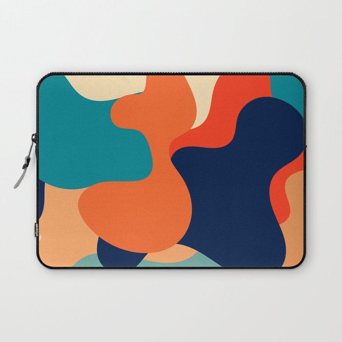 Retro 70's and 80's colorful fluid abstraction Laptop Sleeve