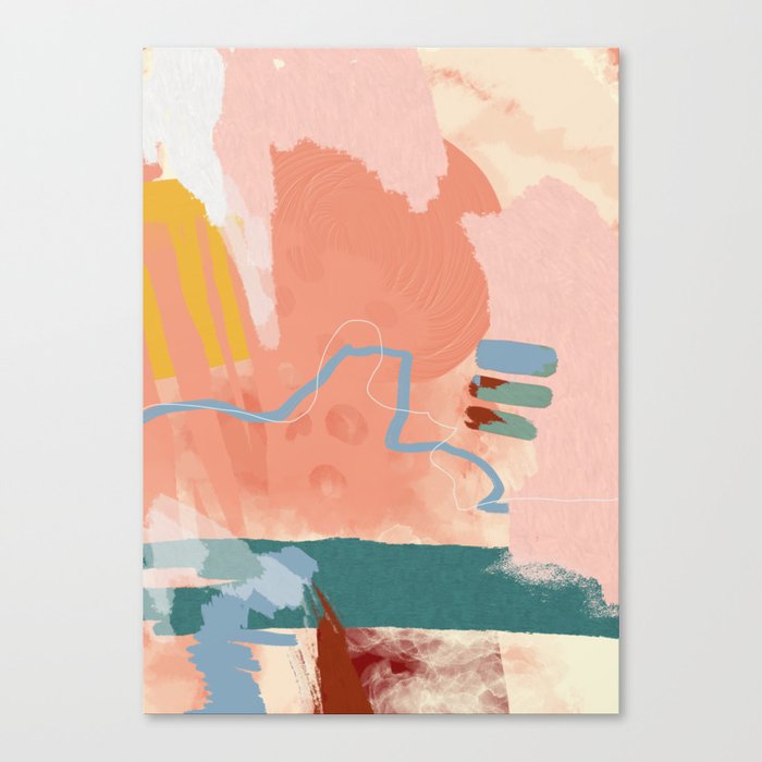 abstract brush & color study Canvas Print