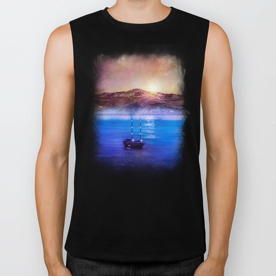 Blue/purple, trip. Biker Tank