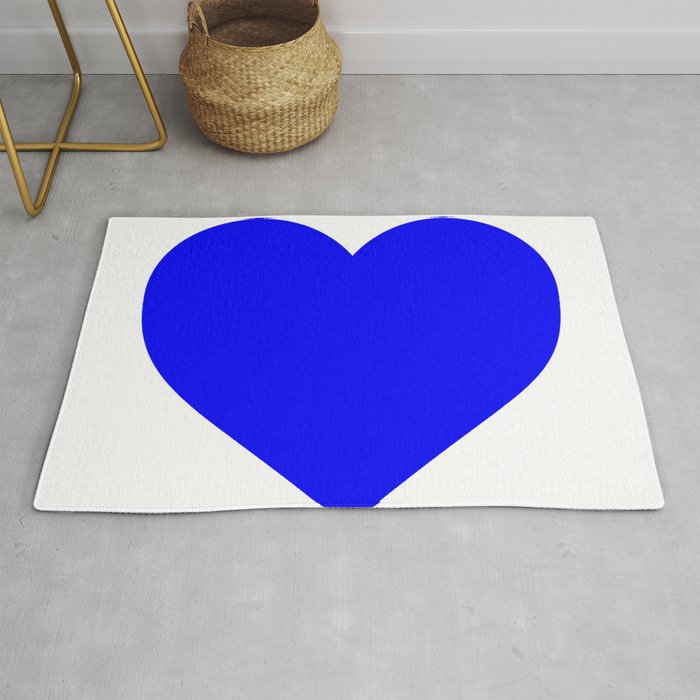 Heart (Blue & White) Rug
