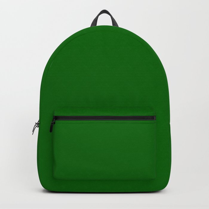 Forest Green Flat Color Backpack