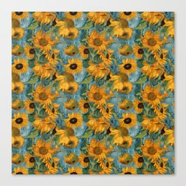 Van Gogh sunflowers forever Canvas Print