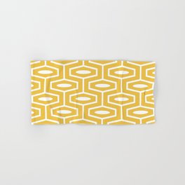 Geometric Ogee Pattern 130 Yellow Hand & Bath Towel | Geometric, Graphicdesign, Hollywood, Yellow, Abstract, Midcenturymodern, Boho, Hollywoodregency, Pattern, Modernist 