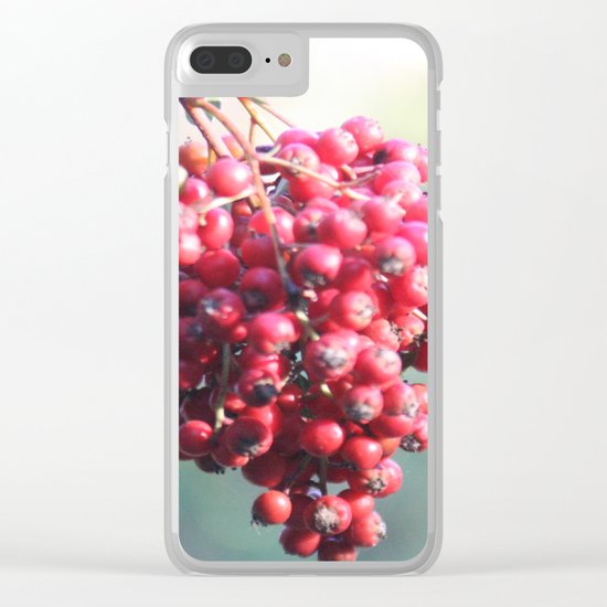 Red berries Clear iPhone Case