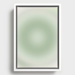 Aura Gradient In Sage Green Framed Canvas