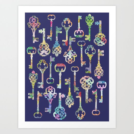 Rainbow Keys Art Print