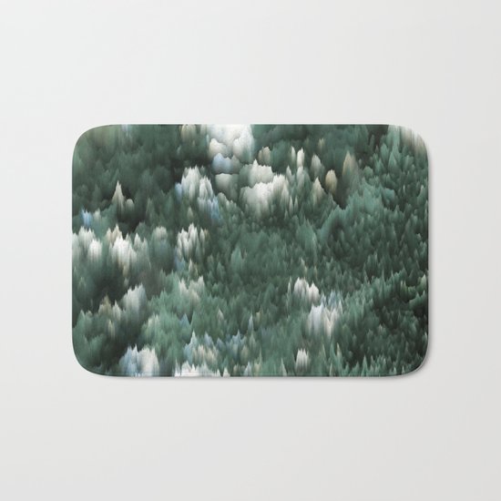 Ice and green Bath Mat