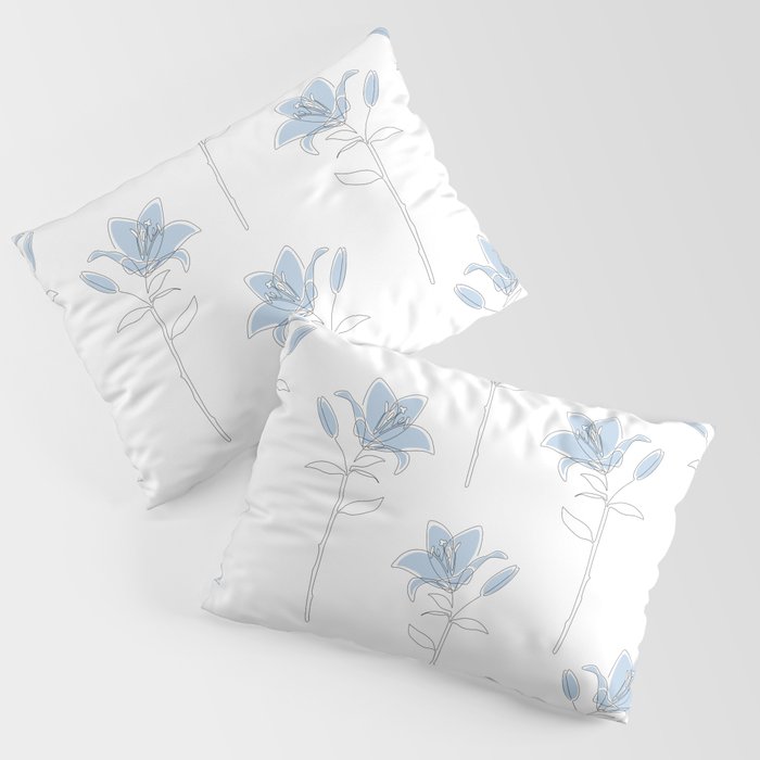Blue Lily Pillow Sham