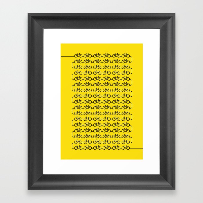 YellowBicycleTrip Framed Art Print
