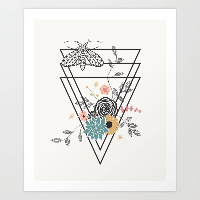 Geometric Nature Art Print by Earth and Lore Design | Society6