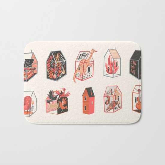 Little boxes Bath Mat
