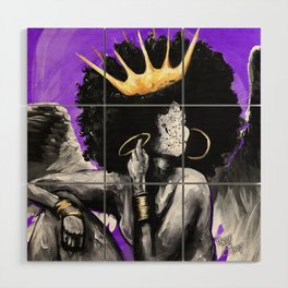 Naturally Queen VI ANGEL PURPLE Wood Wall Art