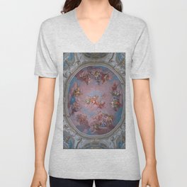 Admont Abbey Ceiling Painting Renaissance Fresco V Neck T Shirt