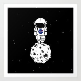 rolling in space Art Print