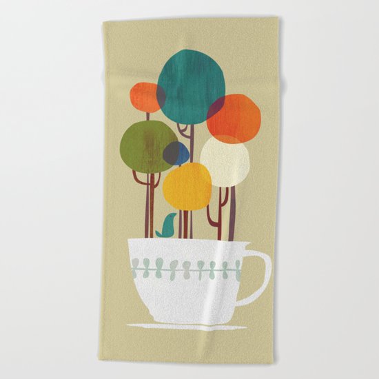 Life in a cup Beach Towel