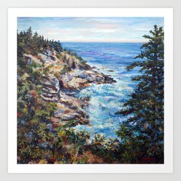 Rocky Coast, Thunder Hole, Acadia National Park, Maine Art Print