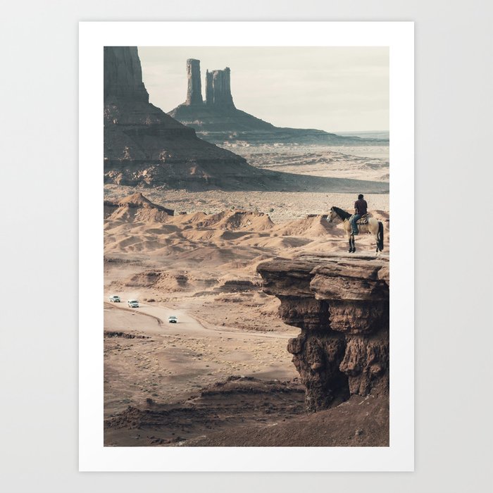 Unfamiliar Desert Landscape View  Art Print