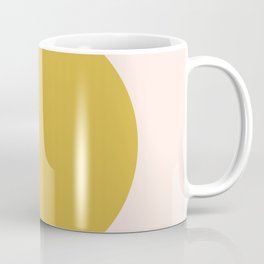 Perfection. Mustard Yellow Sun Dot on Pale Blush Pink Solid Coffee Mug