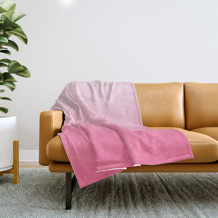 Pink ombre sales throw blanket