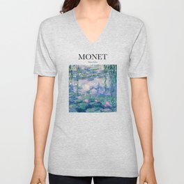 Monet - Water Lilies V Neck T Shirt
