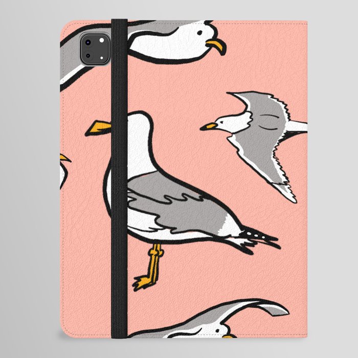 Seagulls by the Seashore Pink iPad Folio Case