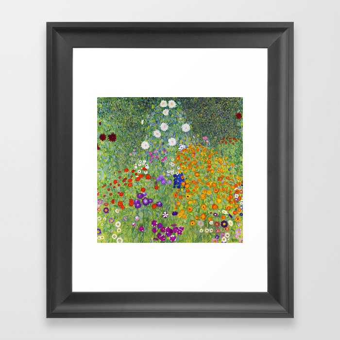 Flower Garden - Gustav Klimt Framed Art Print