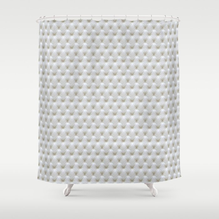Faux White Leather Oned Shower Curtain By Rafaelbranco Society6 Faux White Leather Oned Shower Curtain
