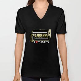Canberra - Australia - I love this city V Neck T Shirt