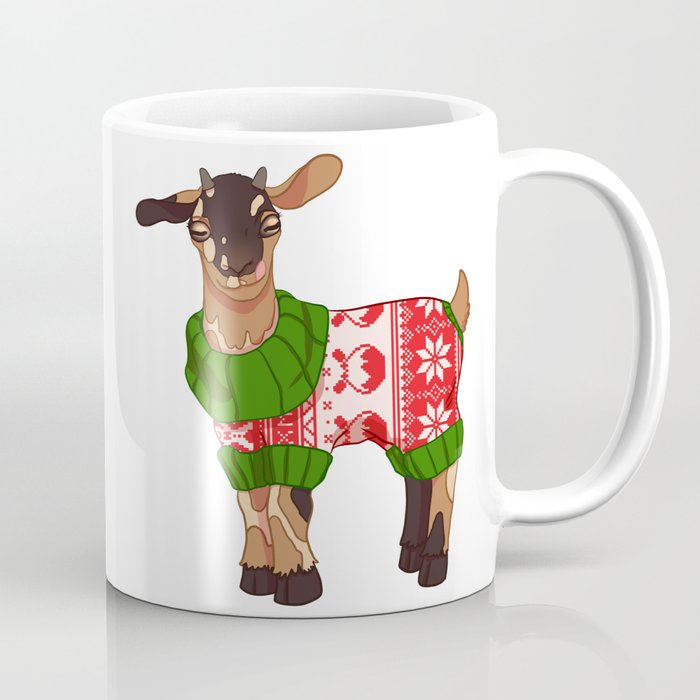Toasted S'more Christmas Sweater Goat Coffee Mug