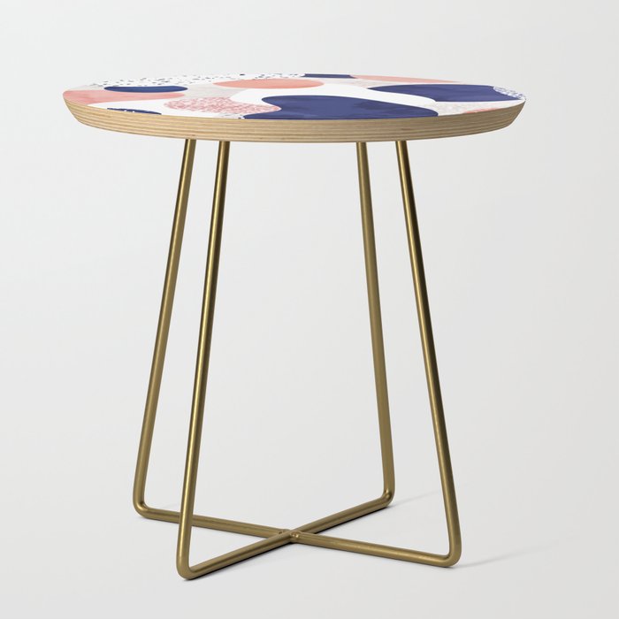 Terrazzo galaxy pink blue white Side Table