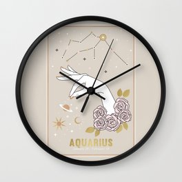 Aquarius Zodiac Sign Wall Clock
