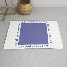 Very Peri Color of the Year 2022 Swatch Periwinkle Blue Area & Throw Rug