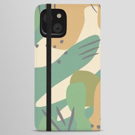 Jungle abstract 4  iPhone Wallet Case | Natural, Black, Blackartist, Grey, Monotone, Minimal, Pattern, Abstract, Tan, Jungle 