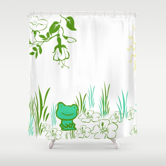 Pete The Frog Shower Curtain By Lisacallear Society6