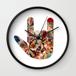 'I Love You' in American Sign Language Wall Clock