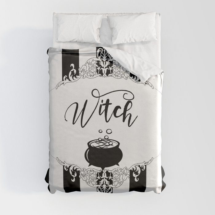 Witch and cauldron Duvet Cover