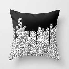Black and white pattern geometric Throw Pillow