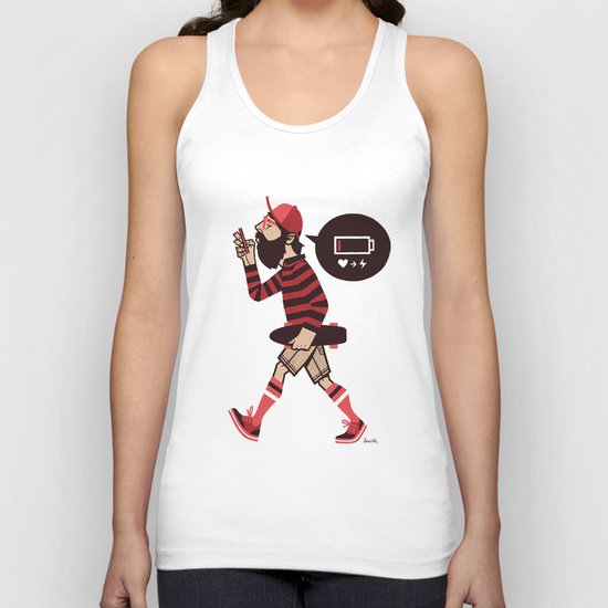 LOW BATTERY Unisex Tank Top