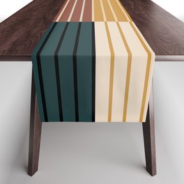 Color Block Line Abstract XV Table Runner