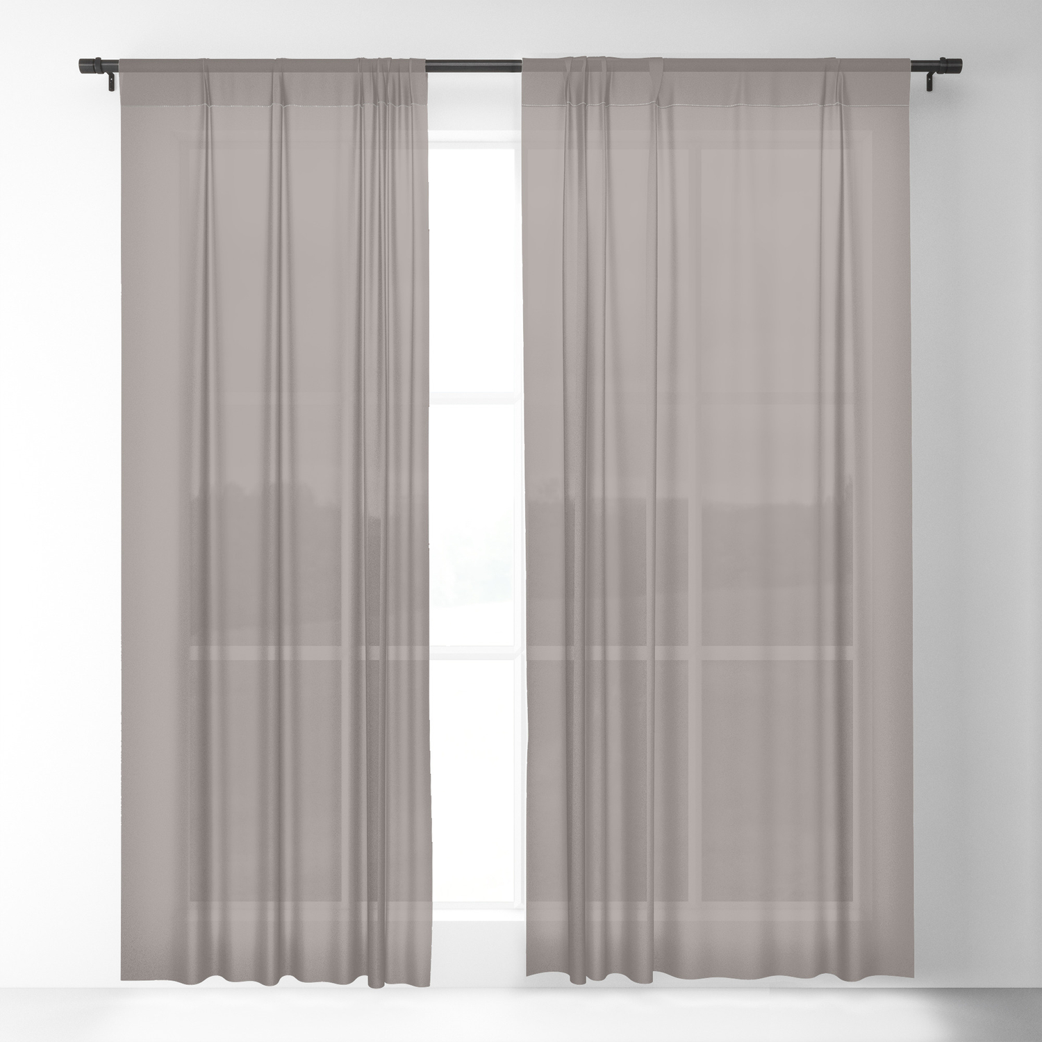 Milk Chocolate Brown Solid Color Pairs With Farrow And Ball London Clay Sheer Curtain By Simplysolids Society6