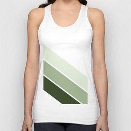 Abstract Monochromatic Sage Green Stripes Unisex Tank Top